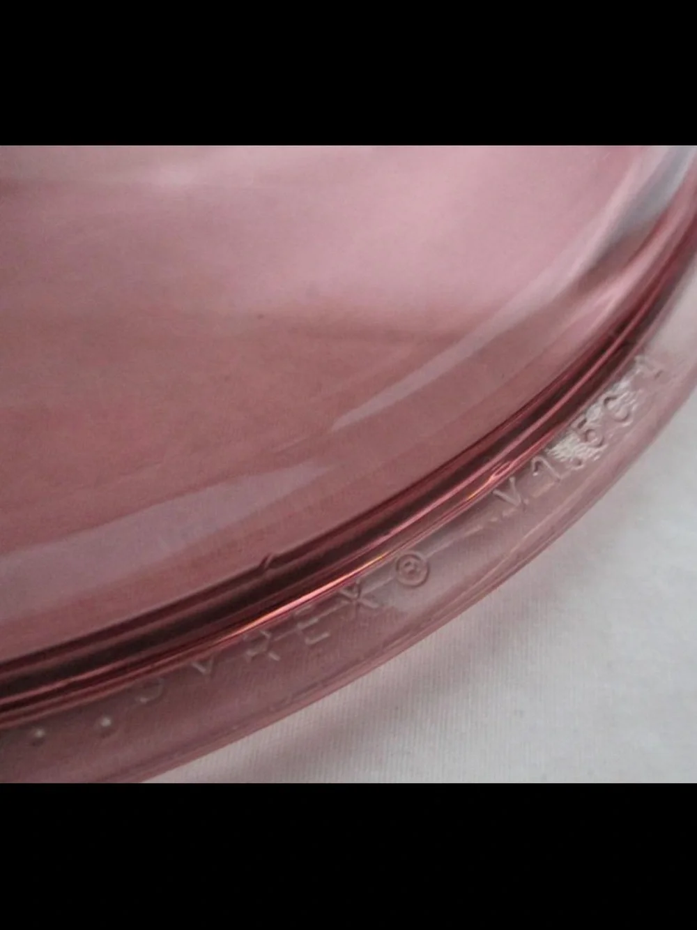 Vintage Corning VISIONS cranberry pink fluted Pyrex glass lids 3 PIECE SET